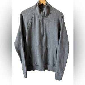 Brooklinen Loungewear 1/4 Zip Pullover Gray XS Soft Modal Blend